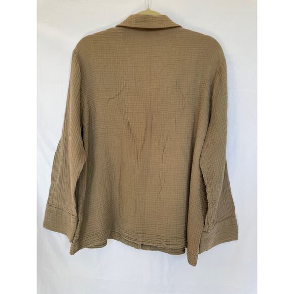 Jenni Kayne Playa Pajama Top, Hazel Taupe Brown, XXL - Picture 2 of 4